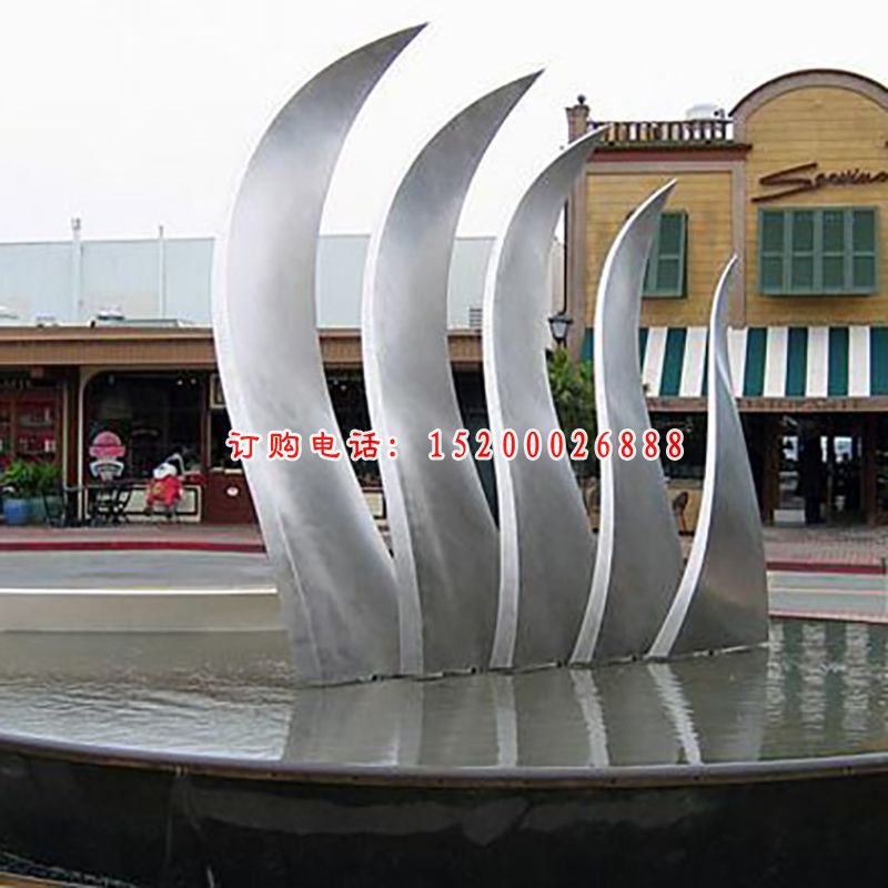 不锈钢翅膀雕塑，不锈钢广场雕塑 (2)