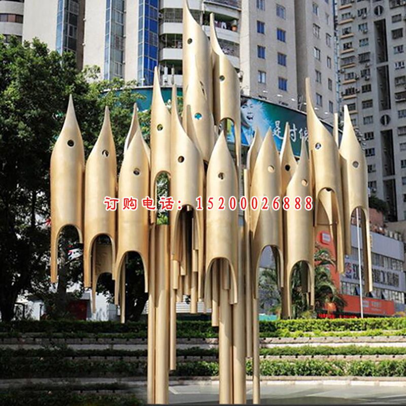 不锈钢铅笔头   公园景观雕塑