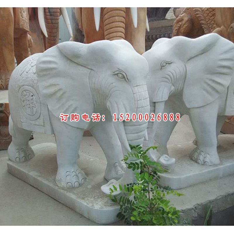 石雕大象石头大象