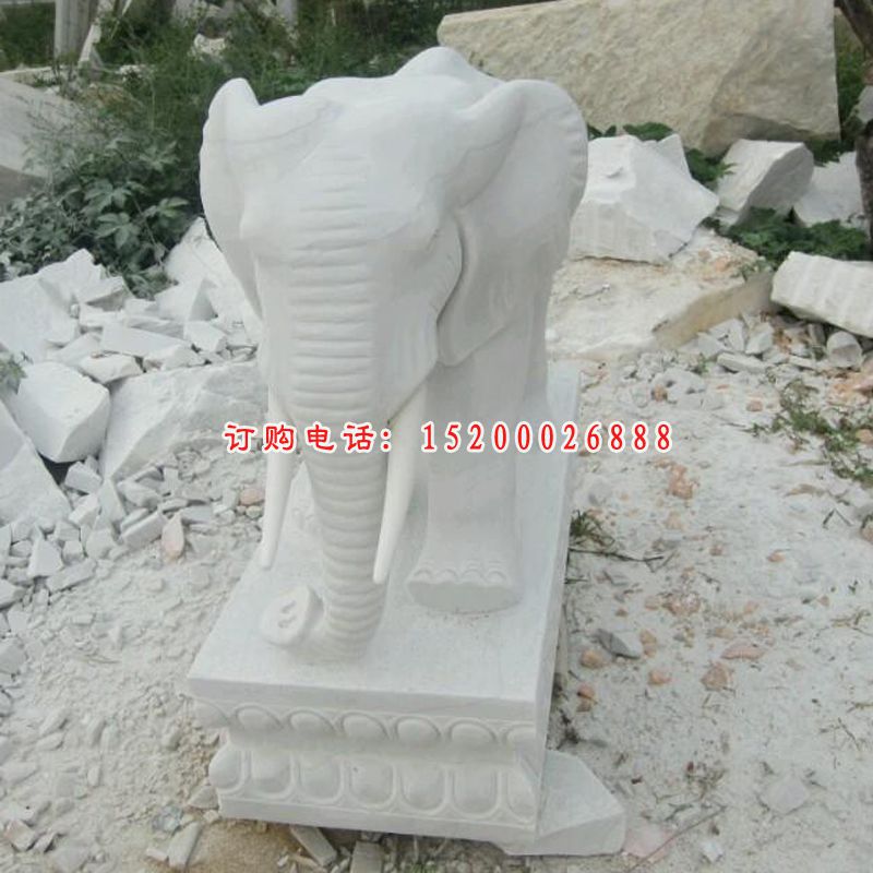 石头大象，石雕大象雕塑 (2)
