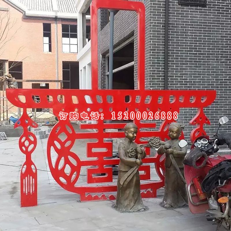 广场不锈钢剪纸雕塑