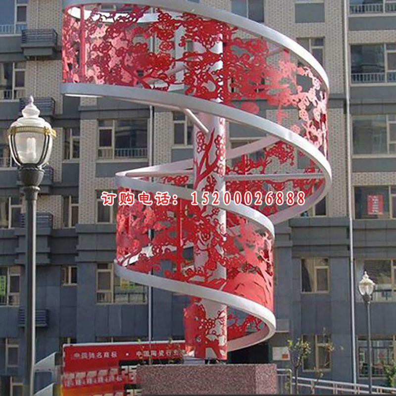 不锈钢剪纸炫窝   广场景观雕塑 (1)