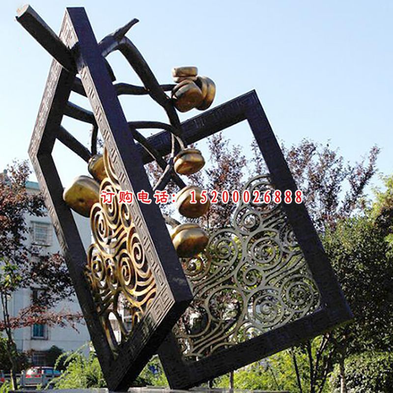 不锈钢剪纸雕塑    公园景观雕塑 (1)