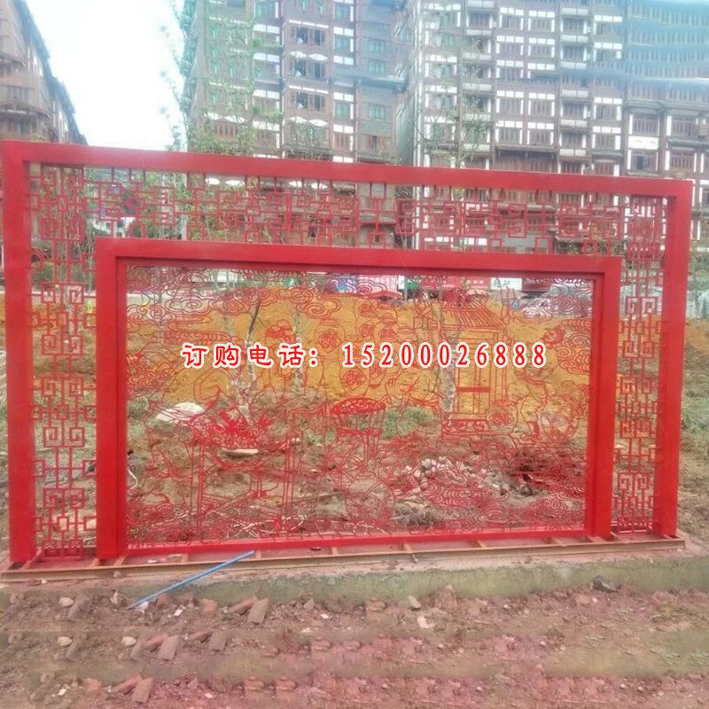 不锈钢剪纸雕塑，公园不锈钢景观雕塑
