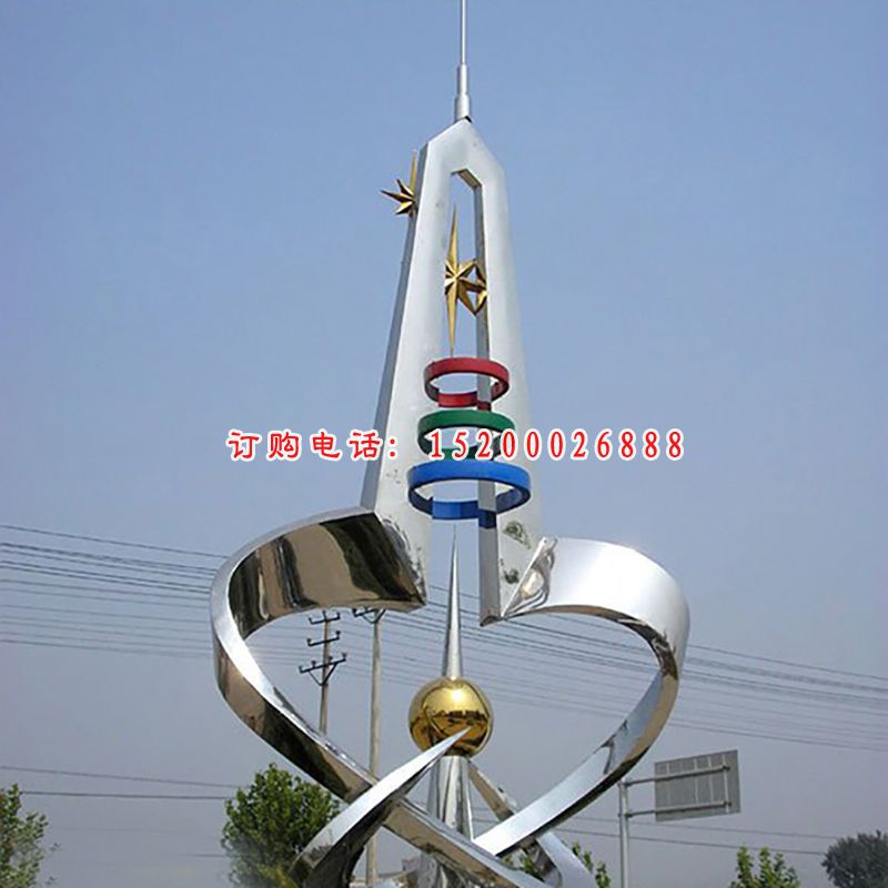 不锈钢心形雕塑  广场景观 雕塑