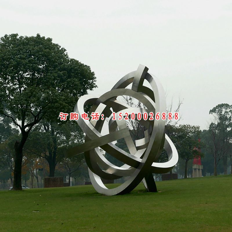 抽象不锈钢雕塑，景观雕塑