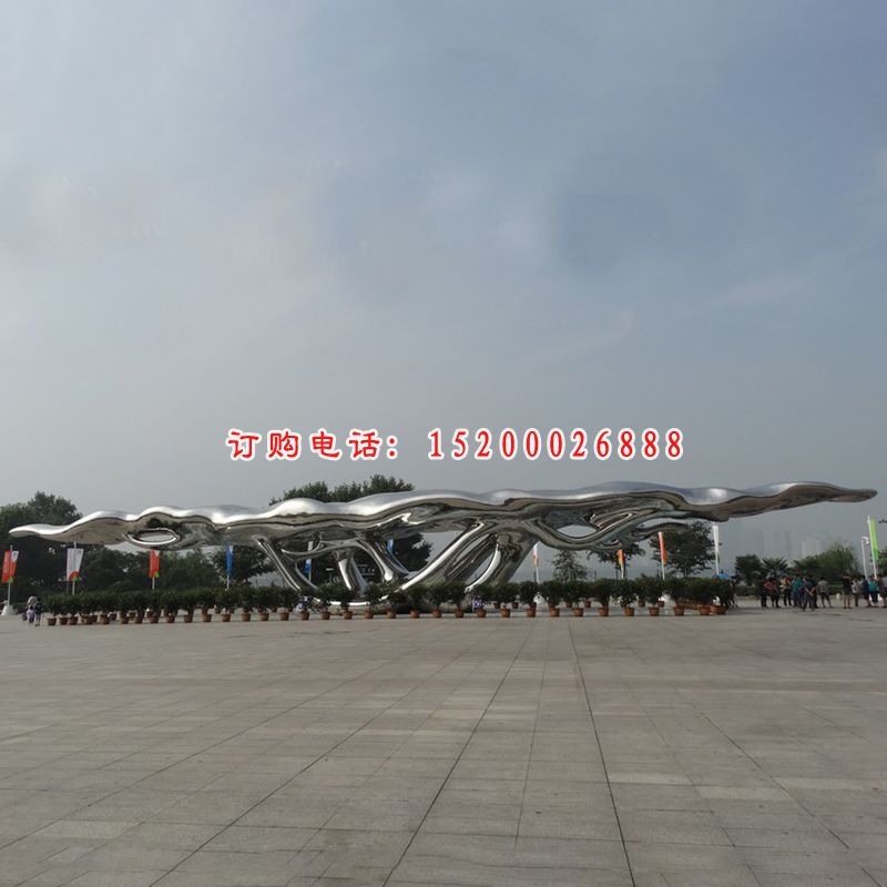 梦舟雕塑，不锈钢广场雕塑 (1)