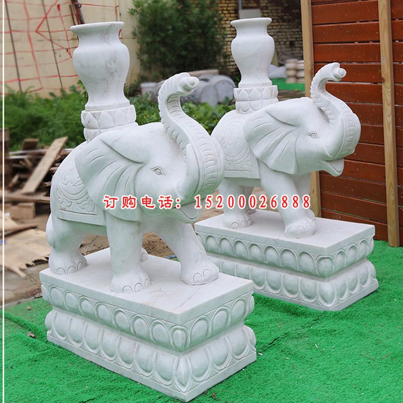 石雕小象，招财小象