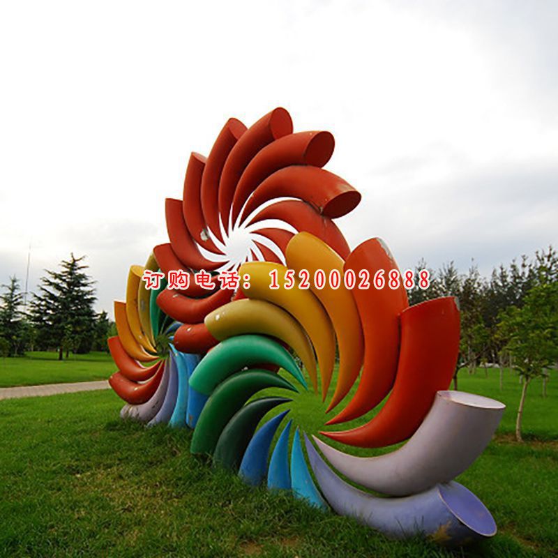 不锈钢烟花雕塑，不锈钢景观雕塑 (1)