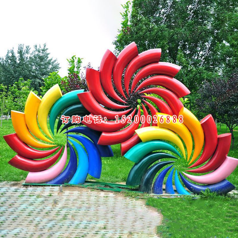 不锈钢烟花雕塑，不锈钢景观雕塑