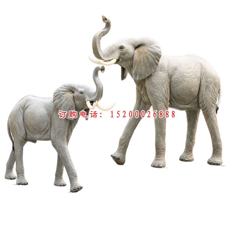 青石大象  石雕公园动物雕塑