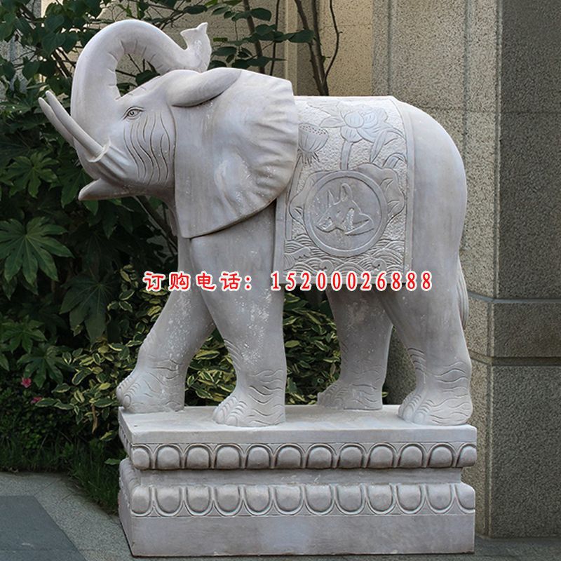 石雕大象，如意大象