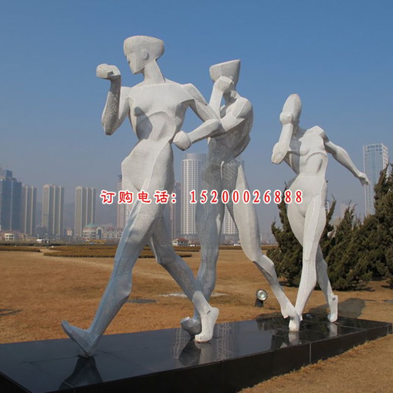 竞走雕塑，不锈钢运动雕塑