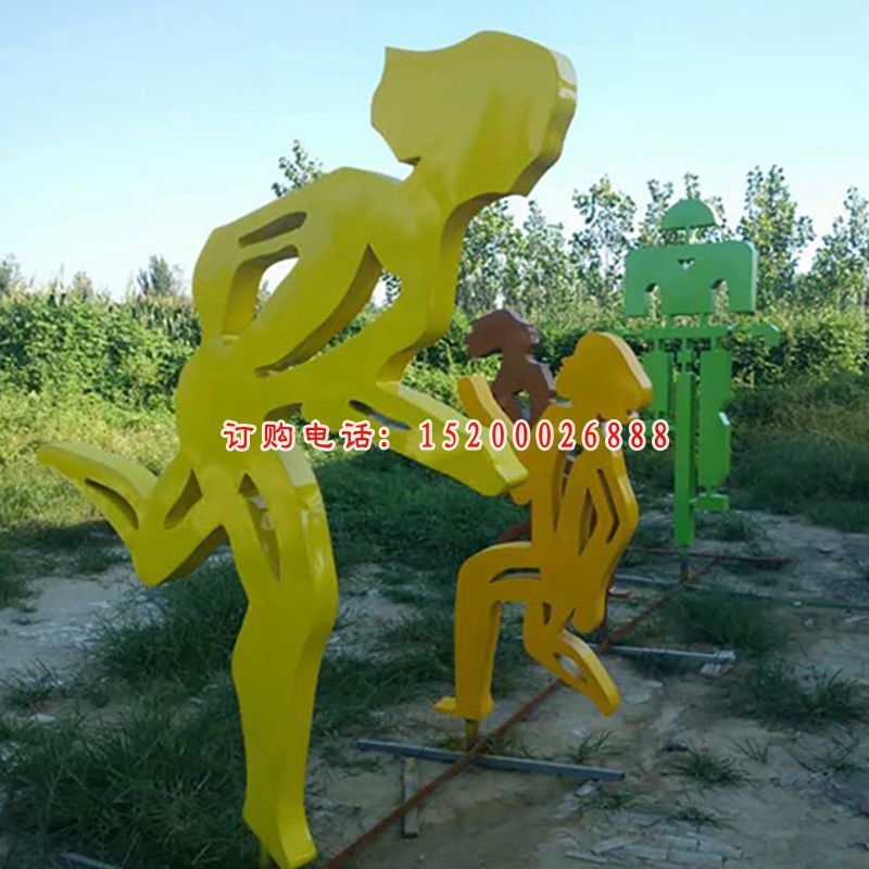 不锈钢剪影  公园景观雕塑