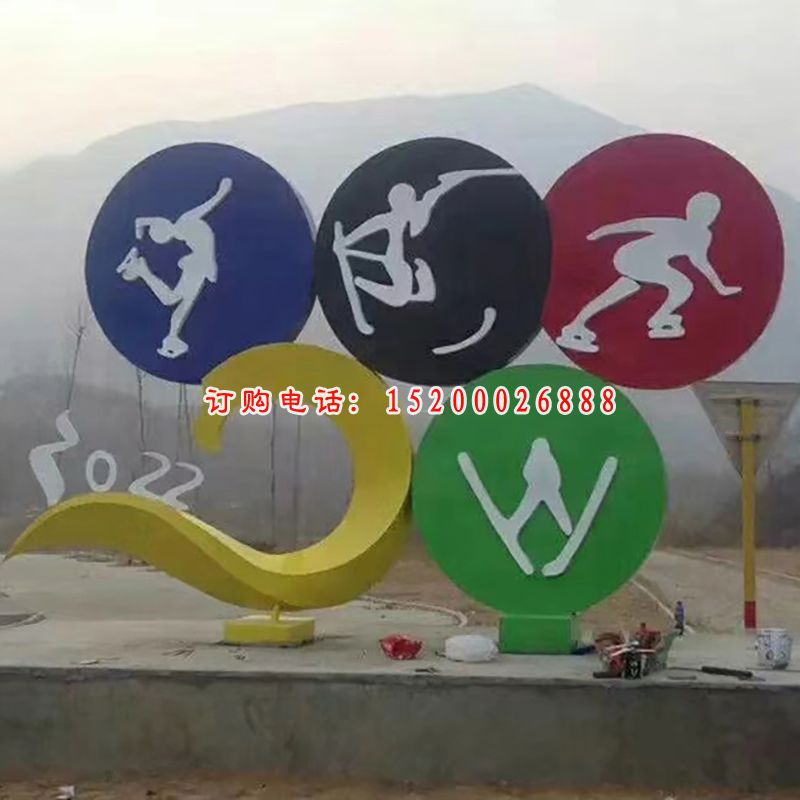 不锈钢运动雕塑，广场景观摆件