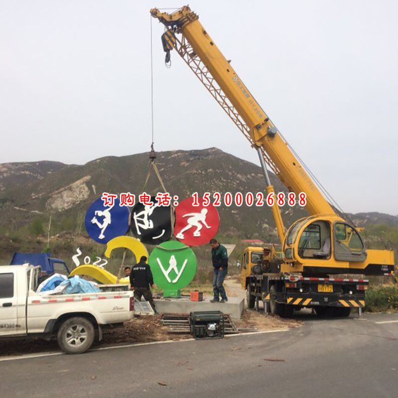 不锈钢广场雕塑，运动广场摆放雕塑 (3)