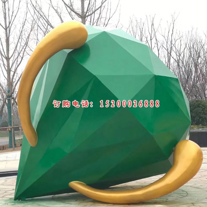 不锈钢钻石   广场景观雕塑