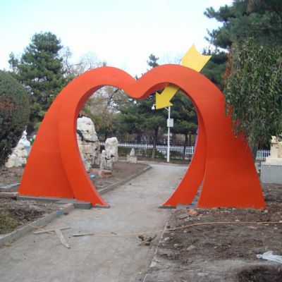 不锈钢拱门雕塑  公园不锈钢拱门雕塑 