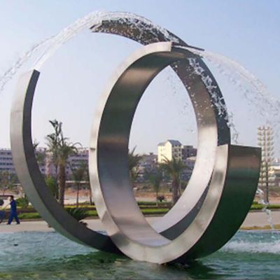 不锈钢情侣戒指   广场景观雕塑