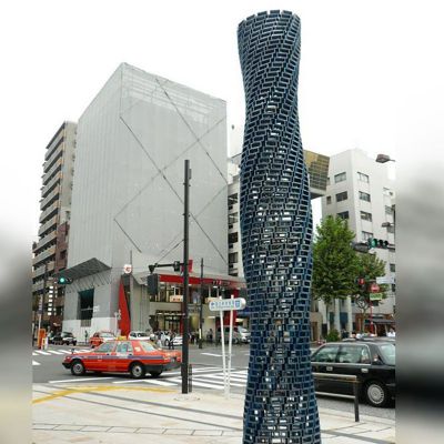 不锈钢镂空王柱   公园景观雕塑