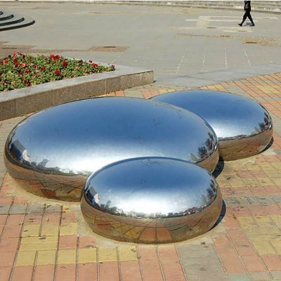 不锈钢水滴雕塑 广场景观摆件