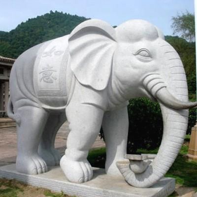 石雕大象，石头大象，汉白玉大象