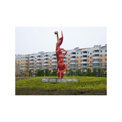 不锈钢打篮球雕塑  公园运动不锈钢雕塑