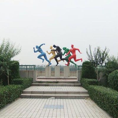 不锈钢跑步雕塑  公园运动不锈钢雕塑