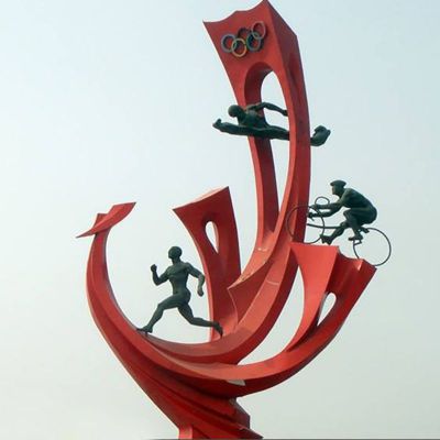 不锈钢运动雕塑   广场景观雕塑 