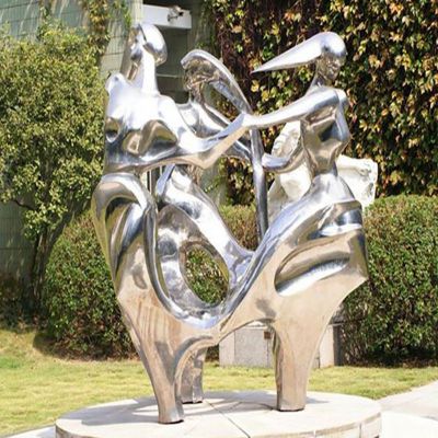 不锈钢抽象跳舞  广场景观雕塑