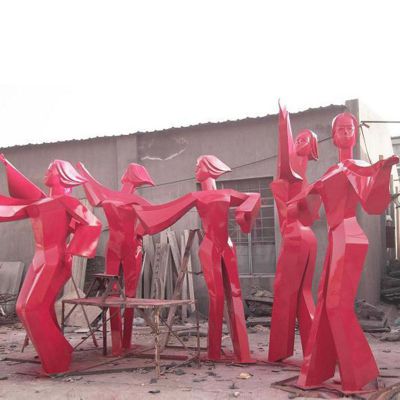 不锈钢跳舞美女  广场人物雕塑