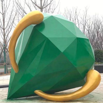 不锈钢钻石   广场景观雕塑