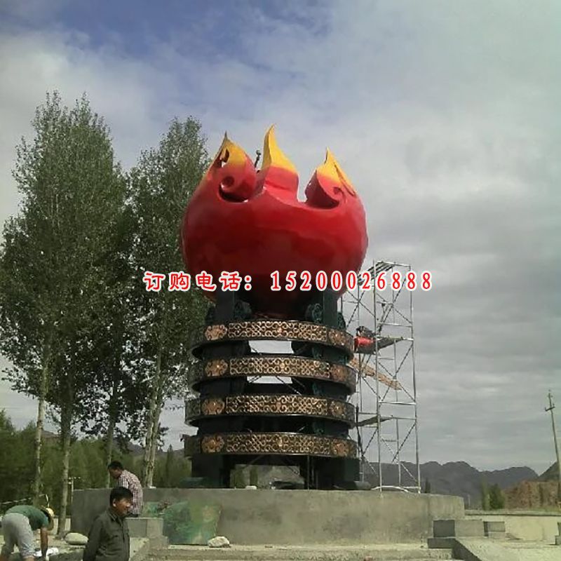 不锈钢火炬雕塑，不锈钢广场雕塑 (2)