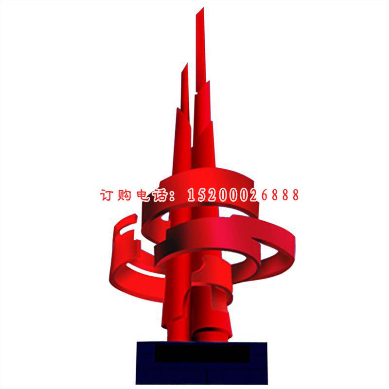 不锈钢大型抽象火炬雕塑广场不锈钢雕塑