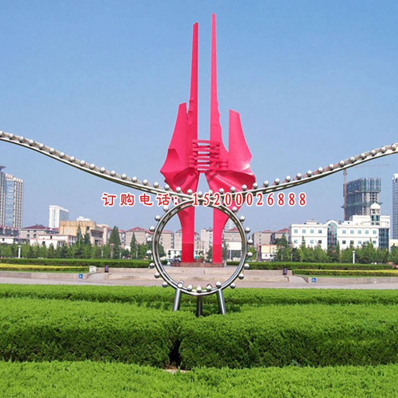 不锈钢创意雕塑，广场景观不锈钢