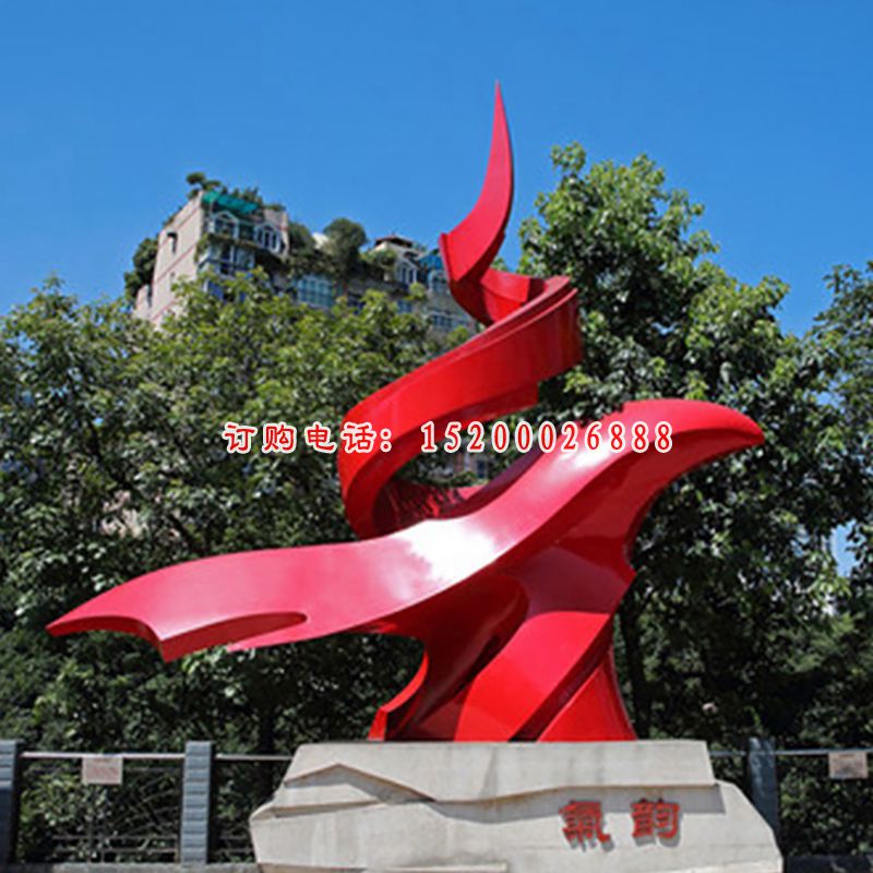 不锈钢韵气雕塑，广场景观雕塑