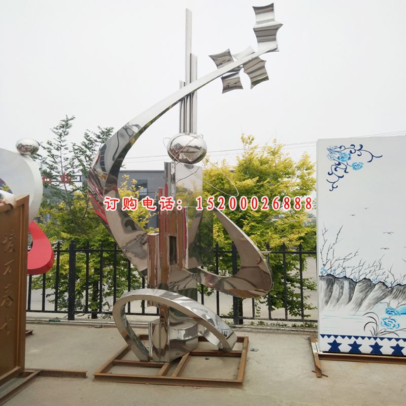 不锈钢抽象科技  广场景观雕塑
