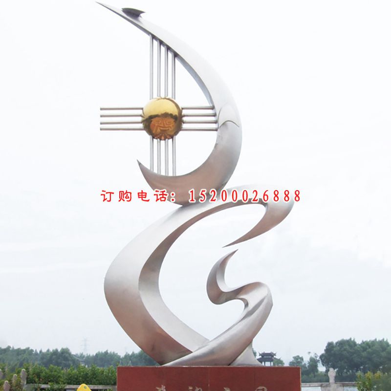 不锈钢琴弦抽象  广场景观雕塑