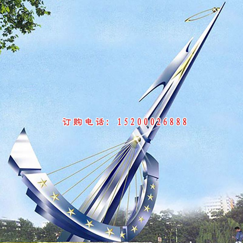 不锈钢帆船雕塑  公园景观摆件 (1)