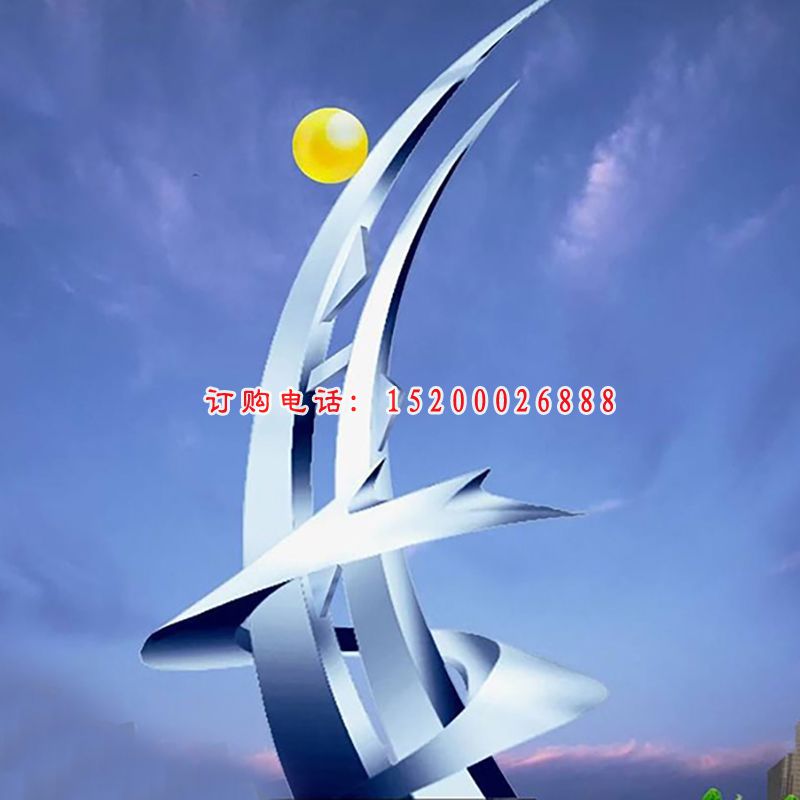 不锈钢夜之光   广场景观雕塑 (1)