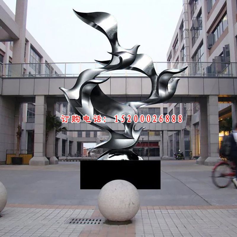 不锈钢起飞雕塑