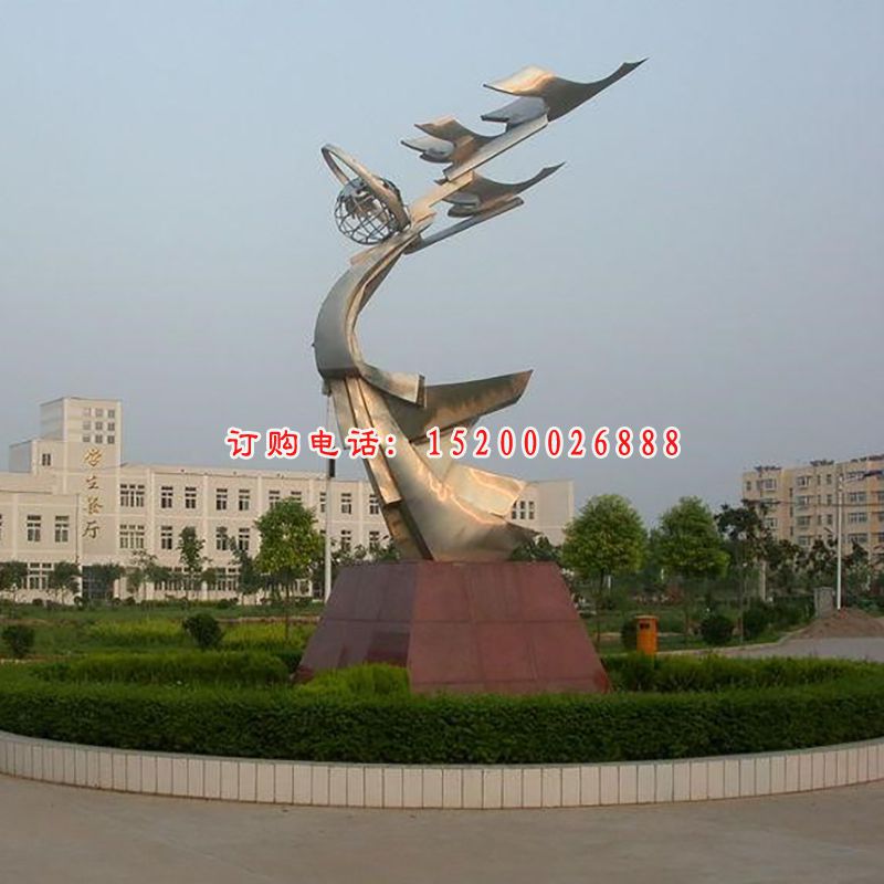 不锈钢学校雕塑，不锈钢校园雕塑