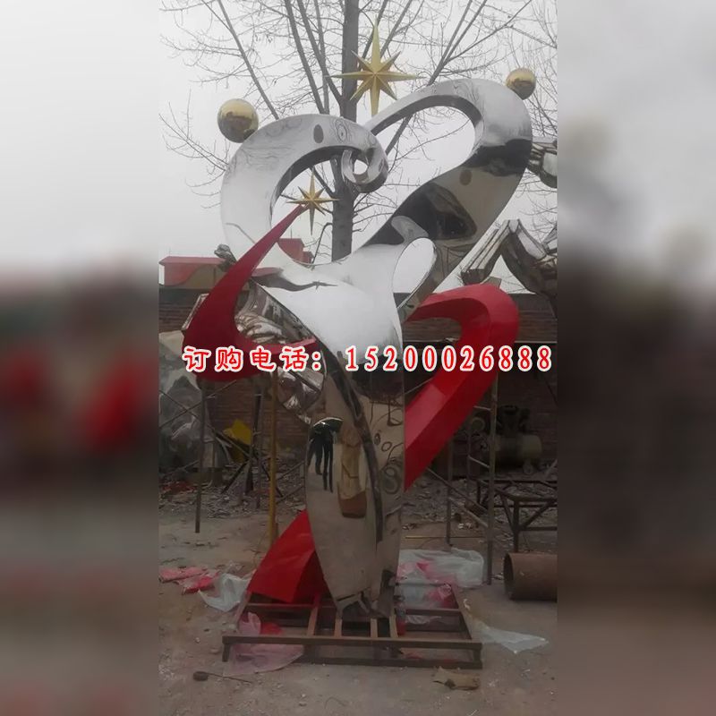 不锈钢勇敢前进雕塑，企业不锈钢雕塑