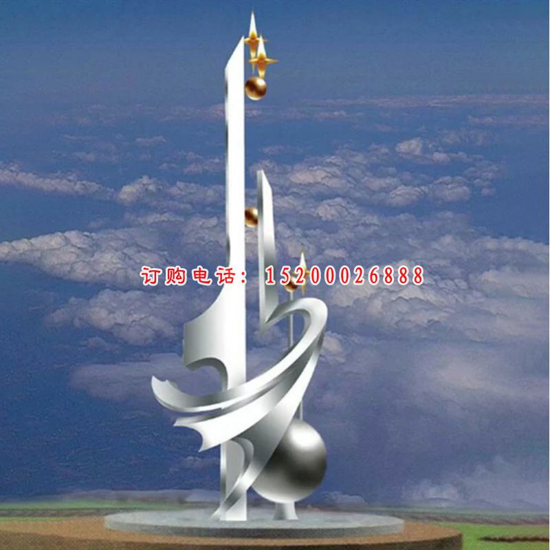不锈钢光辉雕塑，校园不锈钢雕塑