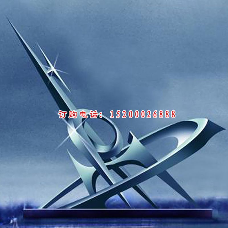 不锈钢夜之光信号   城市景观雕塑 (1)