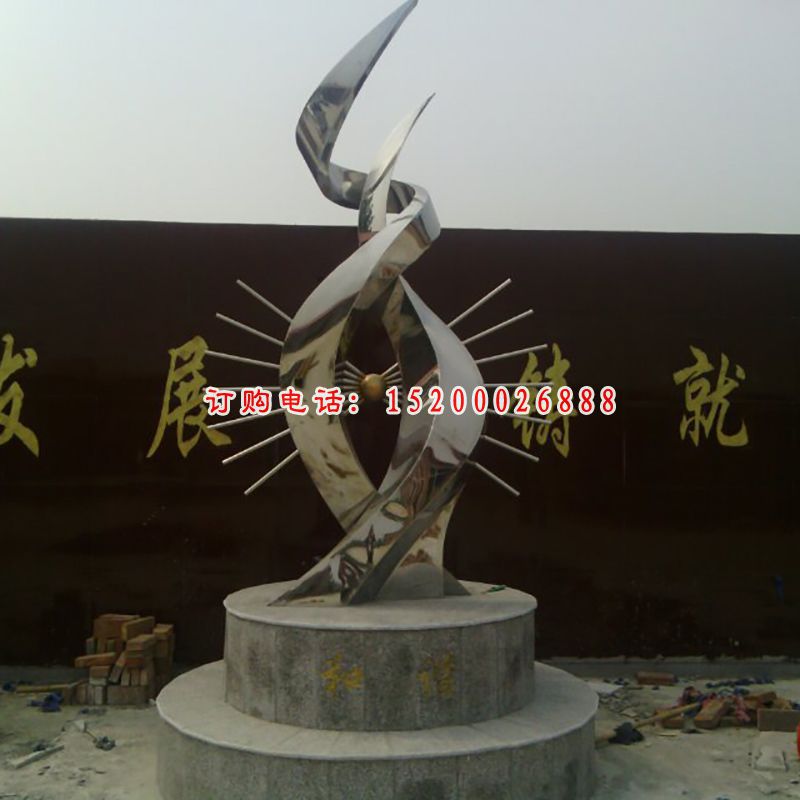 不锈钢抽象雕塑，校园不锈钢雕塑