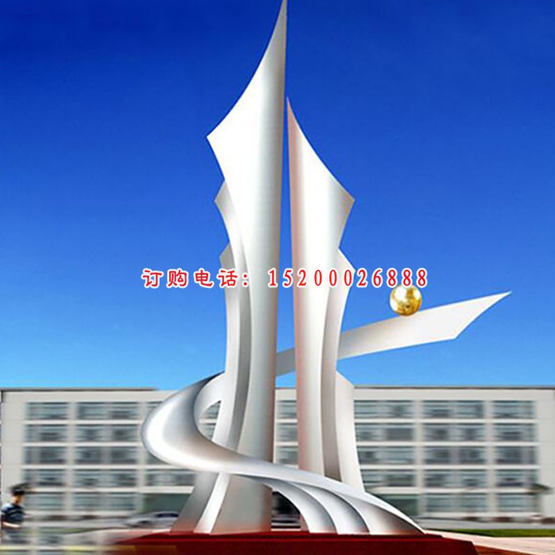 不锈钢和谐之美雕塑 广场不锈钢雕塑 (1)