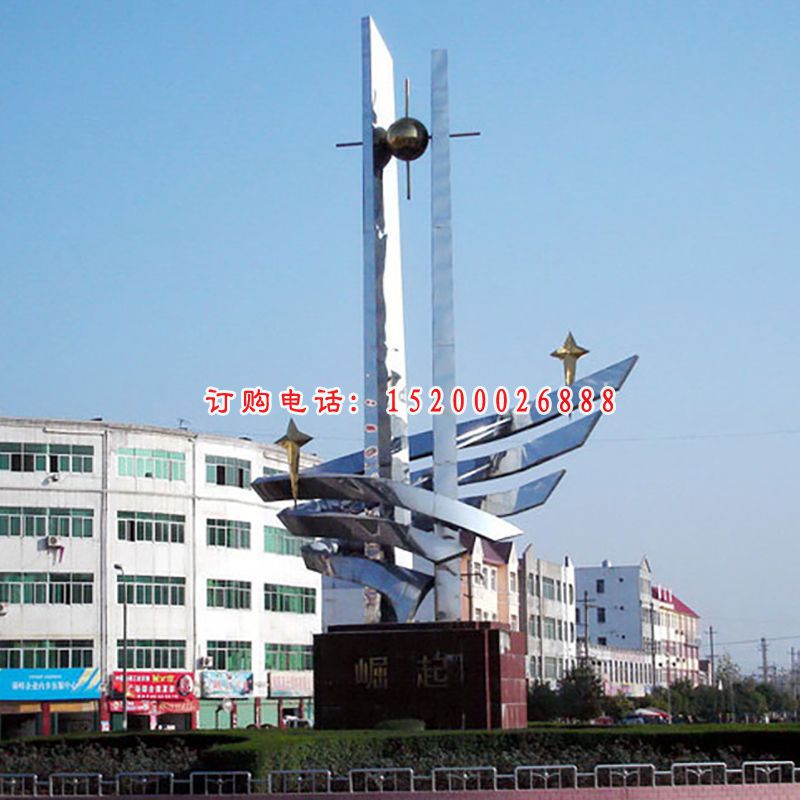 不锈钢崛起  商场景观雕塑