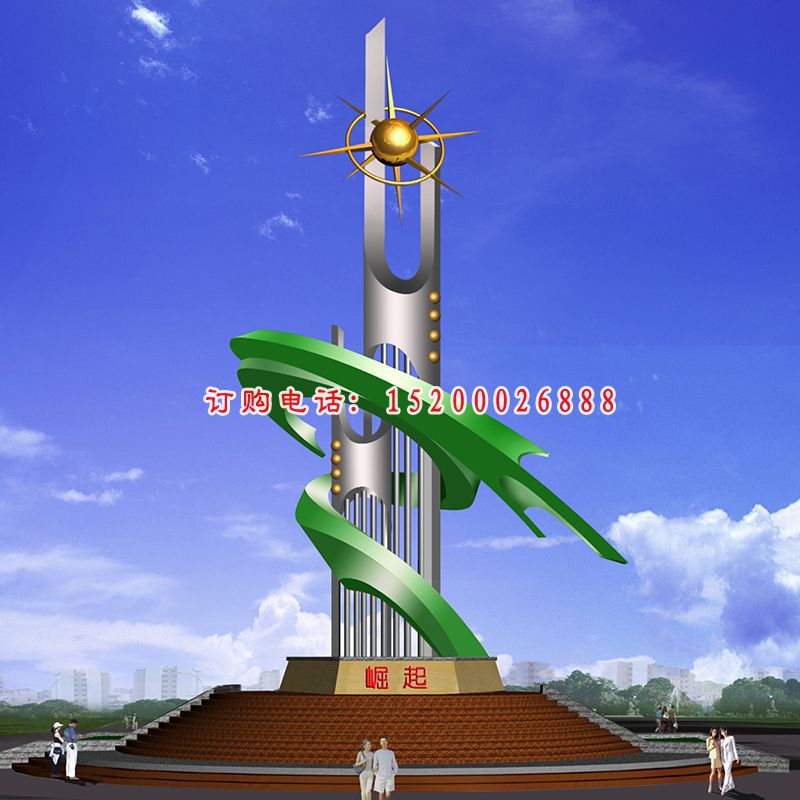 不锈钢崛起雕塑城市不锈钢雕塑