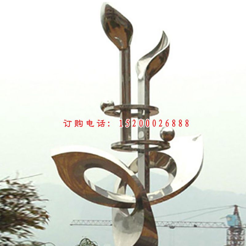 不锈钢升华树叶  公园景观雕塑